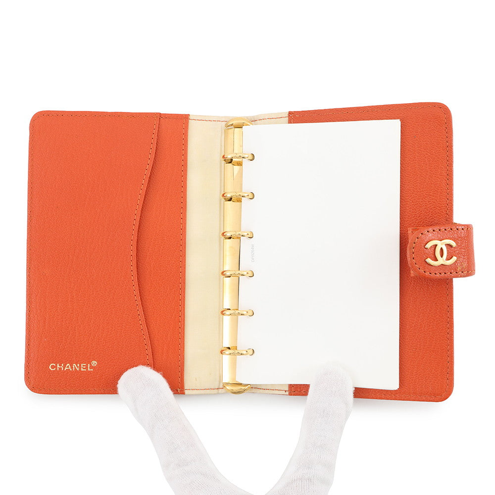 CHANEL Notebook cover Orange Leather