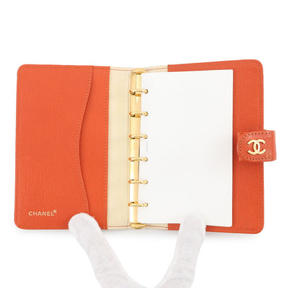 CHANEL Notebook cover Orange Leather