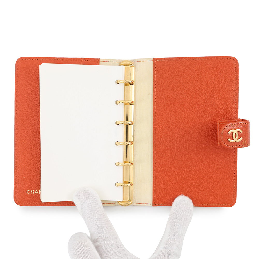 CHANEL Notebook cover Orange Leather