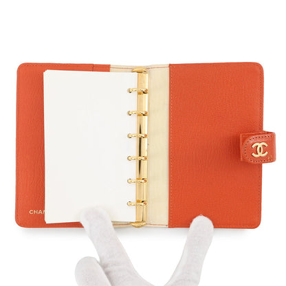 CHANEL Notebook cover Orange Leather