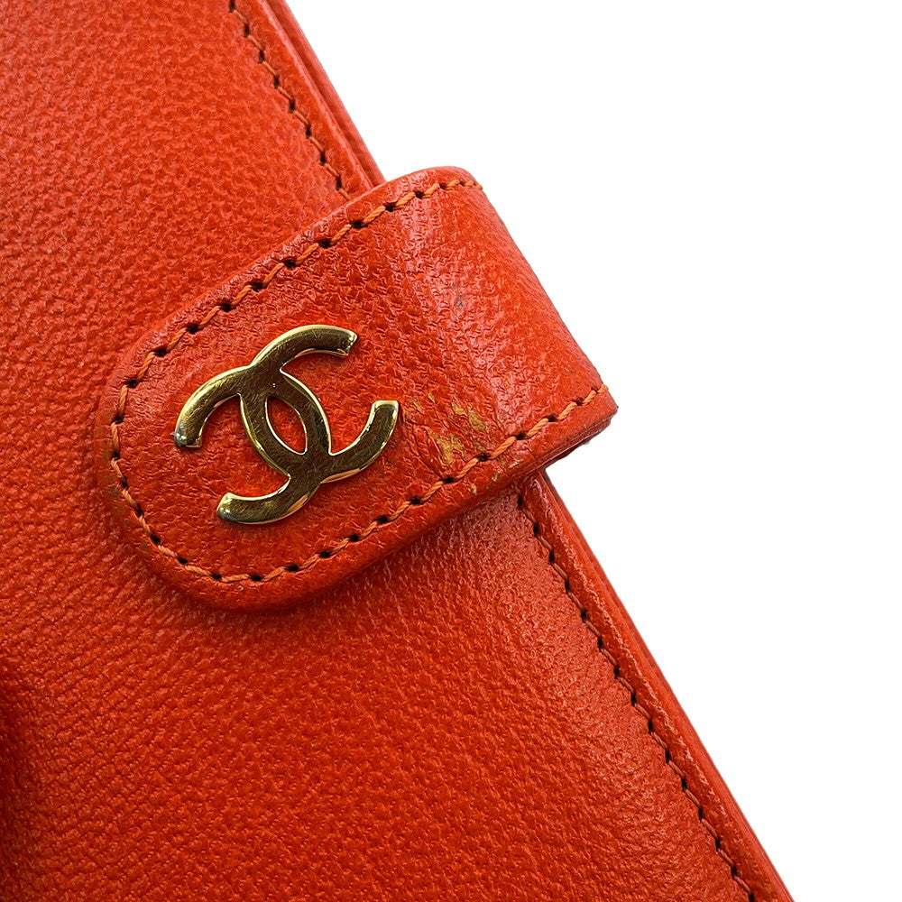 CHANEL Notebook cover Orange Leather