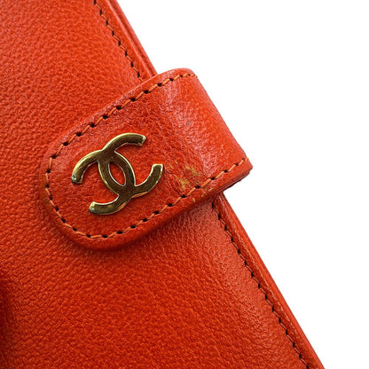 CHANEL Notebook cover Orange Leather