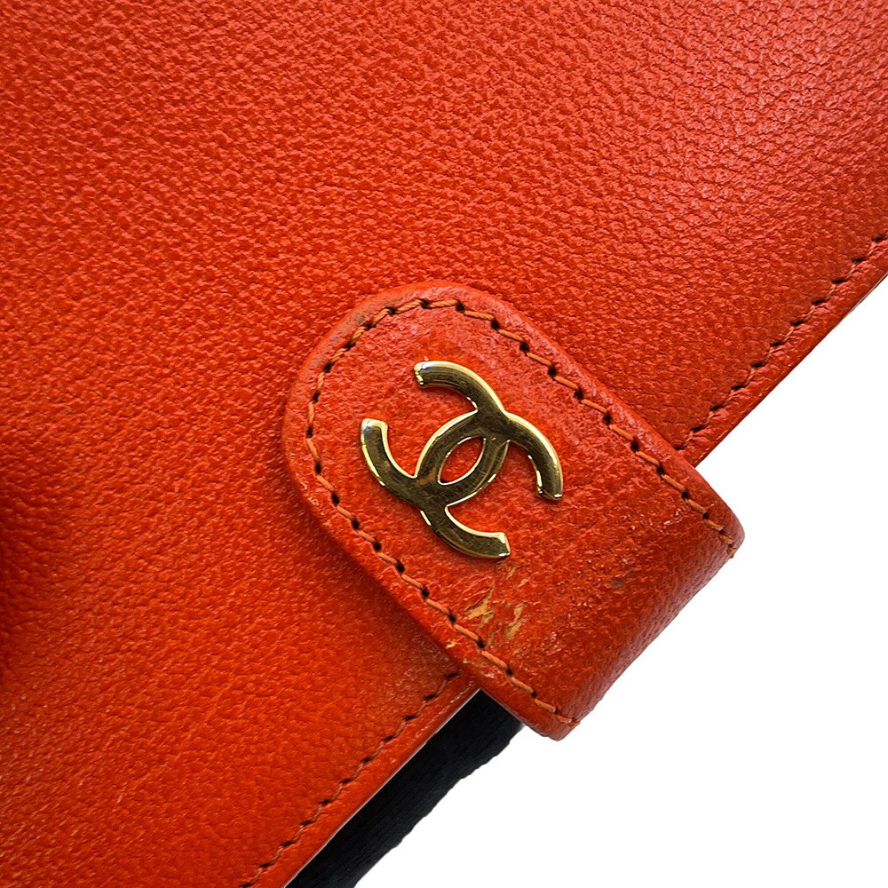CHANEL Notebook cover Orange Leather