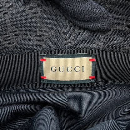 GUCCI GG Canvas bucket hat Size Size S (22.4") Black576587 Polyester68% Cotton16% Nylon16% Leather