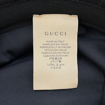 GUCCI GG Canvas bucket hat Size Size S (22.4") Black576587 Polyester68% Cotton16% Nylon16% Leather