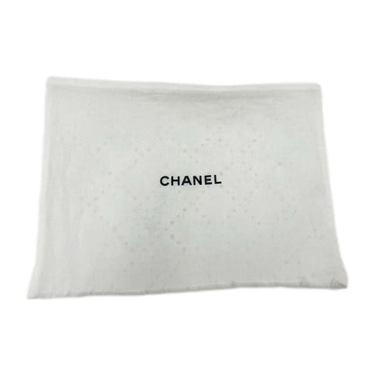 CHANEL Faux Pearl CC Logo Scarf Black Cashmere82% Silk18% Faux Pearl