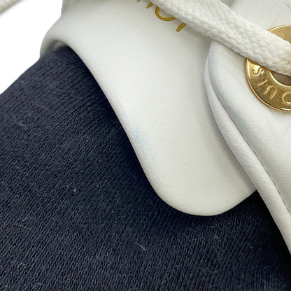 LOUIS VUITTON Time Out Line Sneakers White/Brown1AAP6C Calf Leather Size 35.5