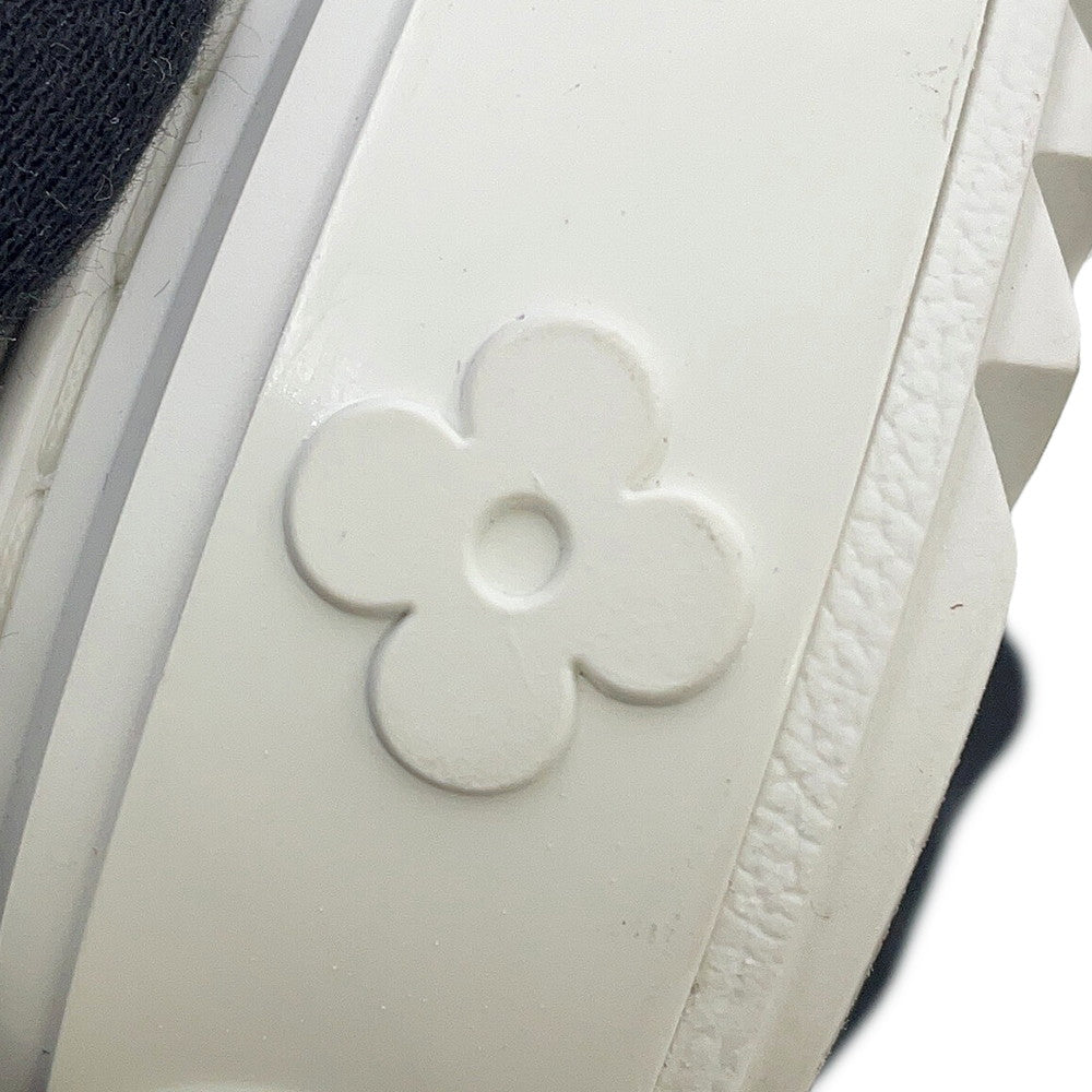 LOUIS VUITTON Time Out Line Sneakers White/Brown1AAP6C Calf Leather Size 35.5