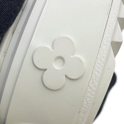 LOUIS VUITTON Time Out Line Sneakers White/Brown1AAP6C Calf Leather Size 35.5