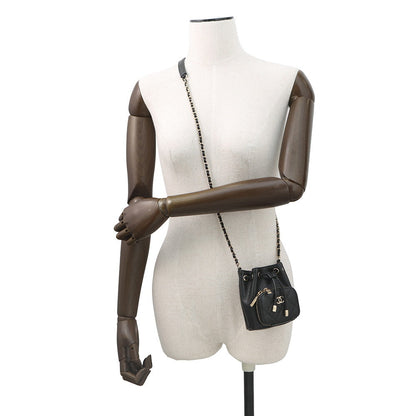 CHANEL Matelasse bucket bag BlackAS2353 Caviar Leather