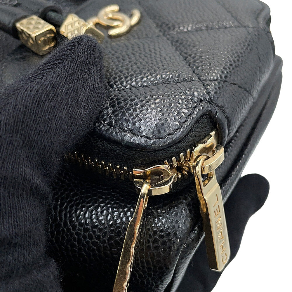 CHANEL Matelasse bucket bag BlackAS2353 Caviar Leather