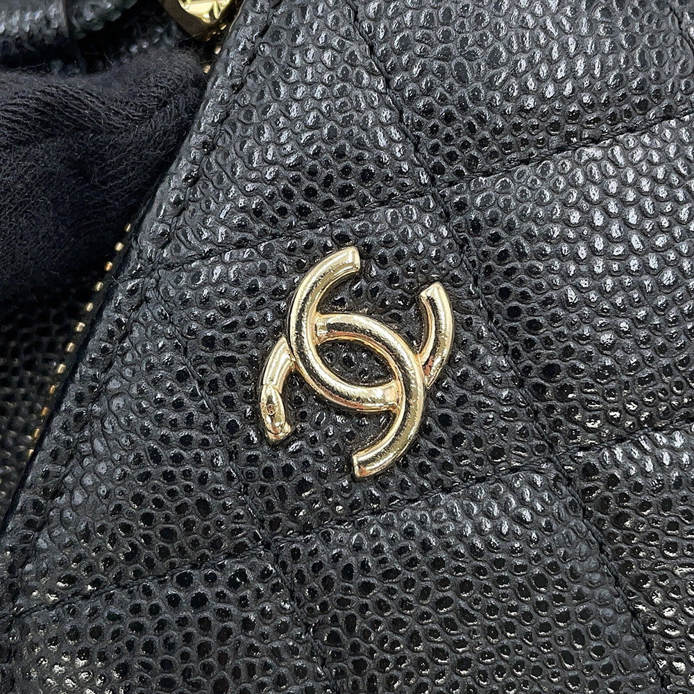 CHANEL Matelasse bucket bag BlackAS2353 Caviar Leather