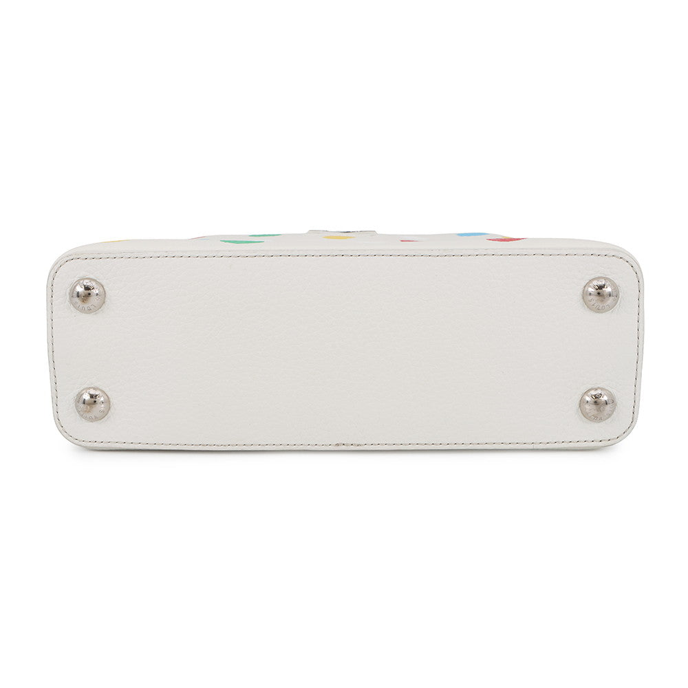 LOUIS VUITTON Capucines LVxYK White/MulticolorM21637 Taurillon Leather Painted Dot Size BB