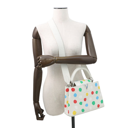 LOUIS VUITTON Capucines LVxYK White/MulticolorM21637 Taurillon Leather Painted Dot Size BB