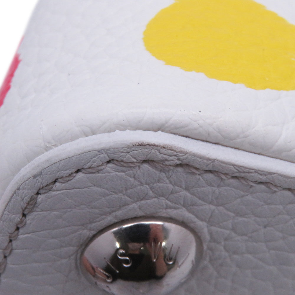 LOUIS VUITTON Capucines LVxYK White/MulticolorM21637 Taurillon Leather Painted Dot Size BB