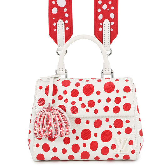 LOUIS VUITTON LVxYK Cluny Blanc/RougeM21722 Epi Leather Infinity Dots Size MINI
