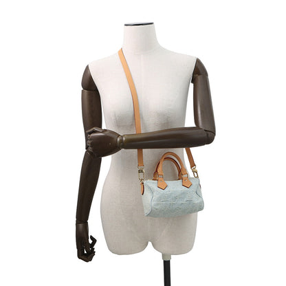 LOUIS VUITTON Nano Speedy Sky BlueM11212 Monogram Denim Size Nano