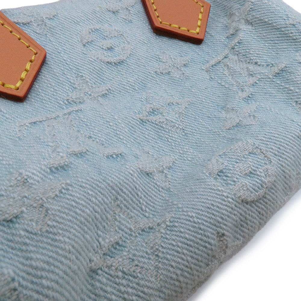 LOUIS VUITTON Nano Speedy Sky BlueM11212 Monogram Denim Size Nano