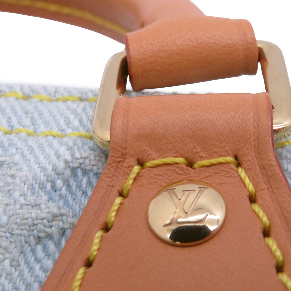 LOUIS VUITTON Nano Speedy Sky BlueM11212 Monogram Denim Size Nano