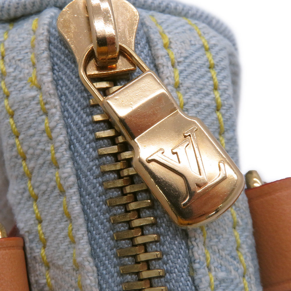 LOUIS VUITTON Nano Speedy Sky BlueM11212 Monogram Denim Size Nano