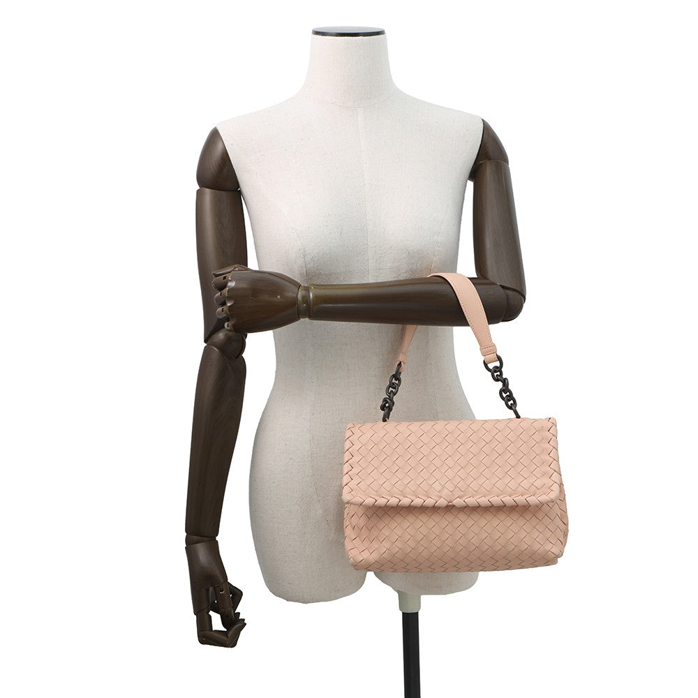 Bottega Veneta INTRECCIATO Handbag Pink Leather