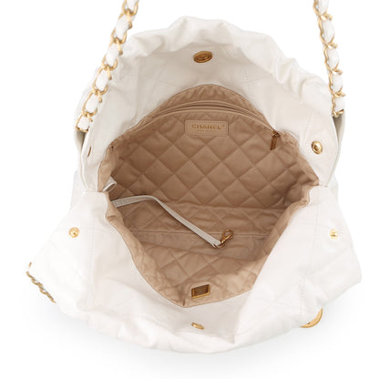 CHANEL CHANEL22 WhiteAS3260 Calf Leather Size Small