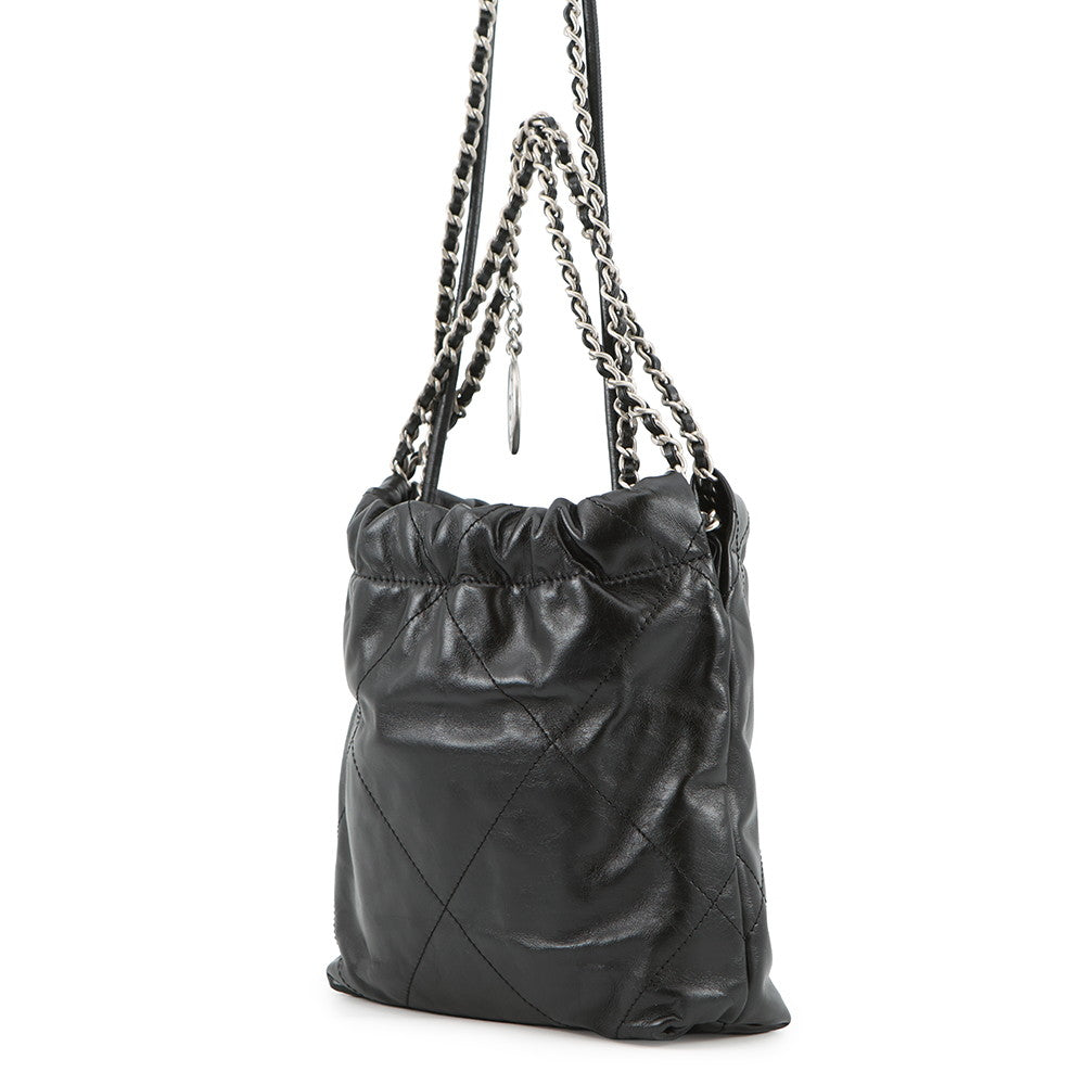 CHANEL CHANEL22 ChainShoulder Bag BlackAS3980 Shiny Calf Leather Size Mini