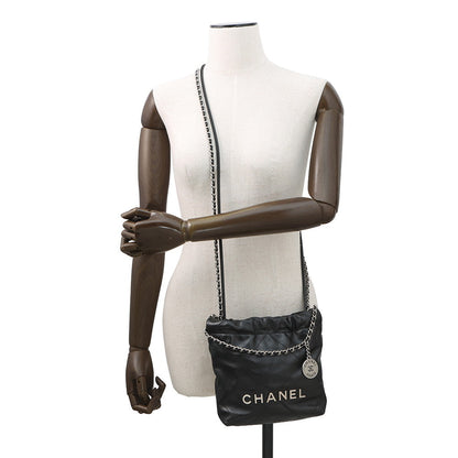 CHANEL CHANEL22 ChainShoulder Bag BlackAS3980 Shiny Calf Leather Size Mini
