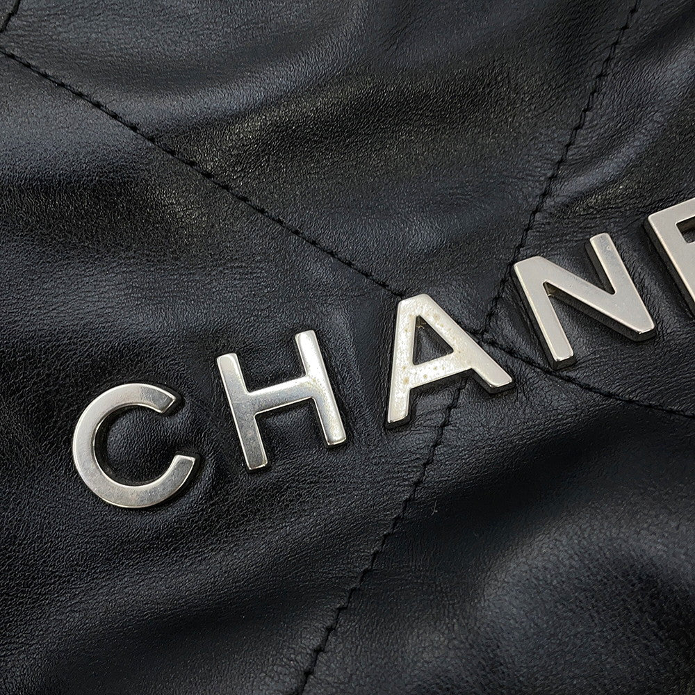CHANEL CHANEL22 ChainShoulder Bag BlackAS3980 Shiny Calf Leather Size Mini