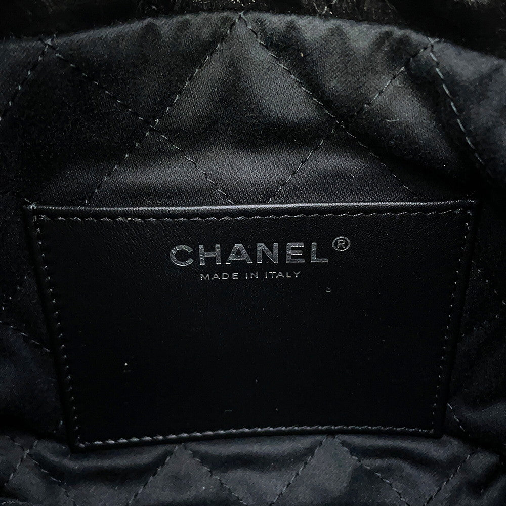 CHANEL CHANEL22 ChainShoulder Bag BlackAS3980 Shiny Calf Leather Size Mini