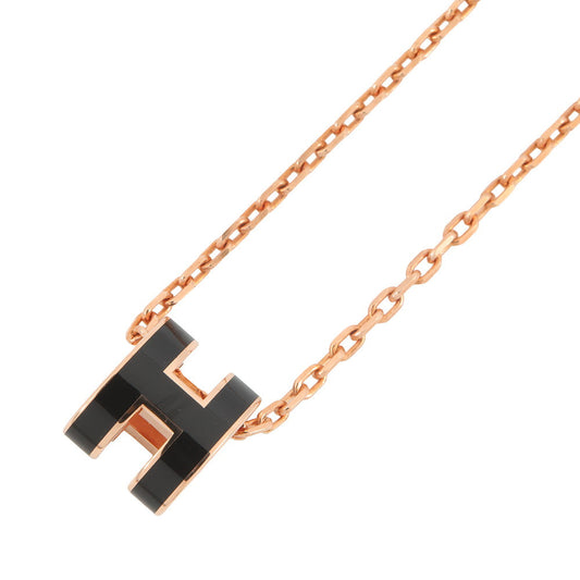 HERMES Pop Ash Necklace Size Mini Black Metal Lacquer