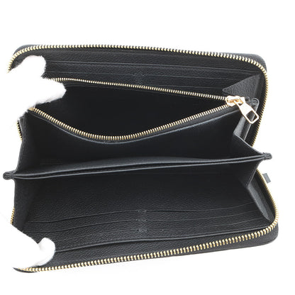 LOUIS VUITTON Zippy Wallet NoirM61864 Monogram Empreinte Leather