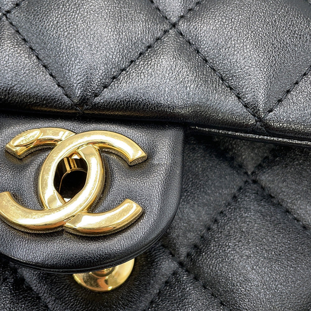 CHANEL Matelasse Small Flap Bag BlackAS3214 Lambskin