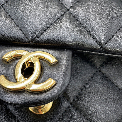 CHANEL Matelasse Small Flap Bag BlackAS3214 Lambskin
