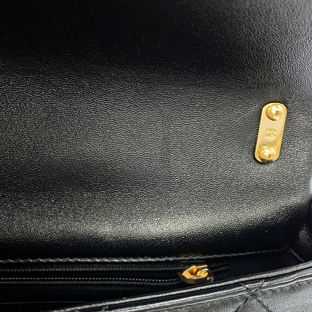 CHANEL Matelasse Small Flap Bag BlackAS3214 Lambskin