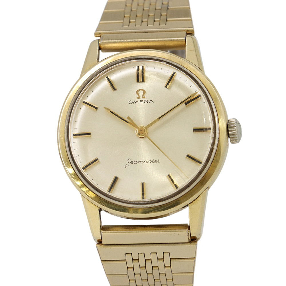 OMEGA Seamaster W35mm Stainless Steel Gold Plated Silver Dial14390