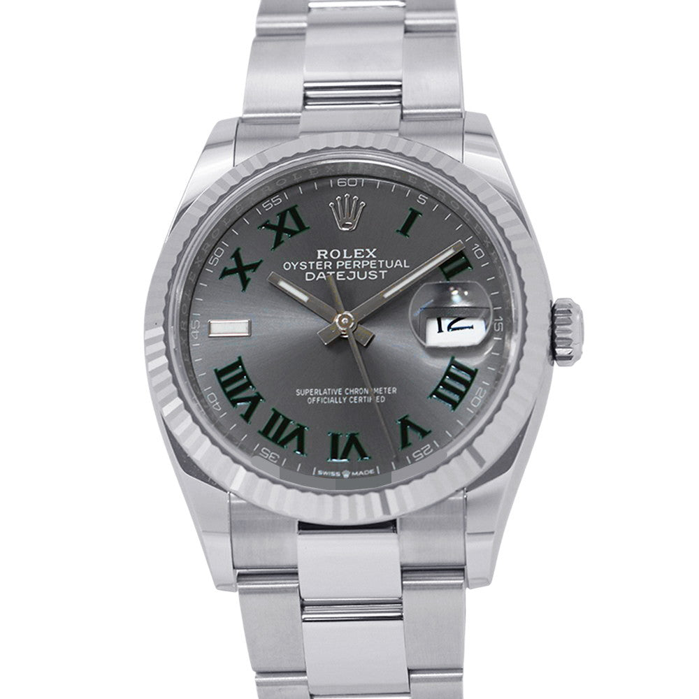 ROLEX Datejust 36 W36mm Stainless Steel K18WG Silver Dial126234