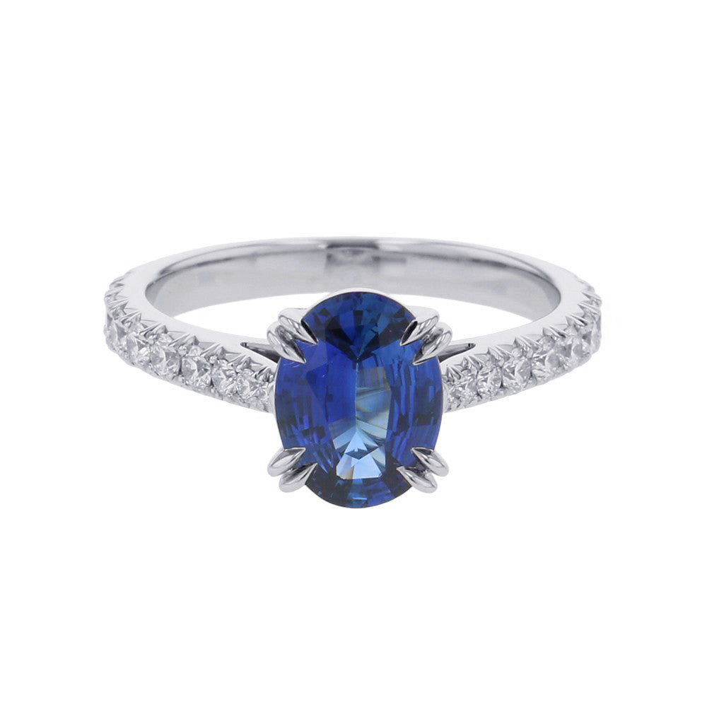 HARRY WINSTON Oval Shape Sapphire Ring Size Approximately No. 7RGSPOV010BRL Pt950