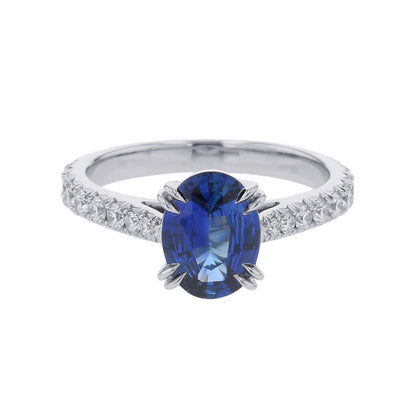 HARRY WINSTON Oval Shape Sapphire Ring Size Approximately No. 7RGSPOV010BRL Pt950