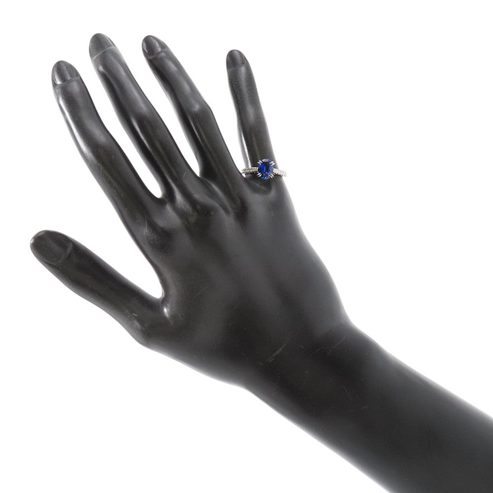HARRY WINSTON Oval Shape Sapphire Ring Size Approximately No. 7RGSPOV010BRL Pt950