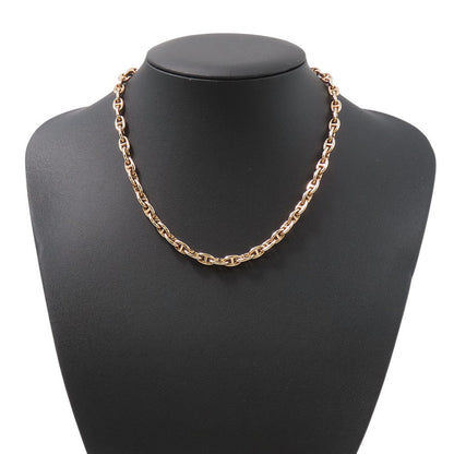 HERMES Chaine d'Ancre Necklace 62 frames Size TPM 18K Pink Gold