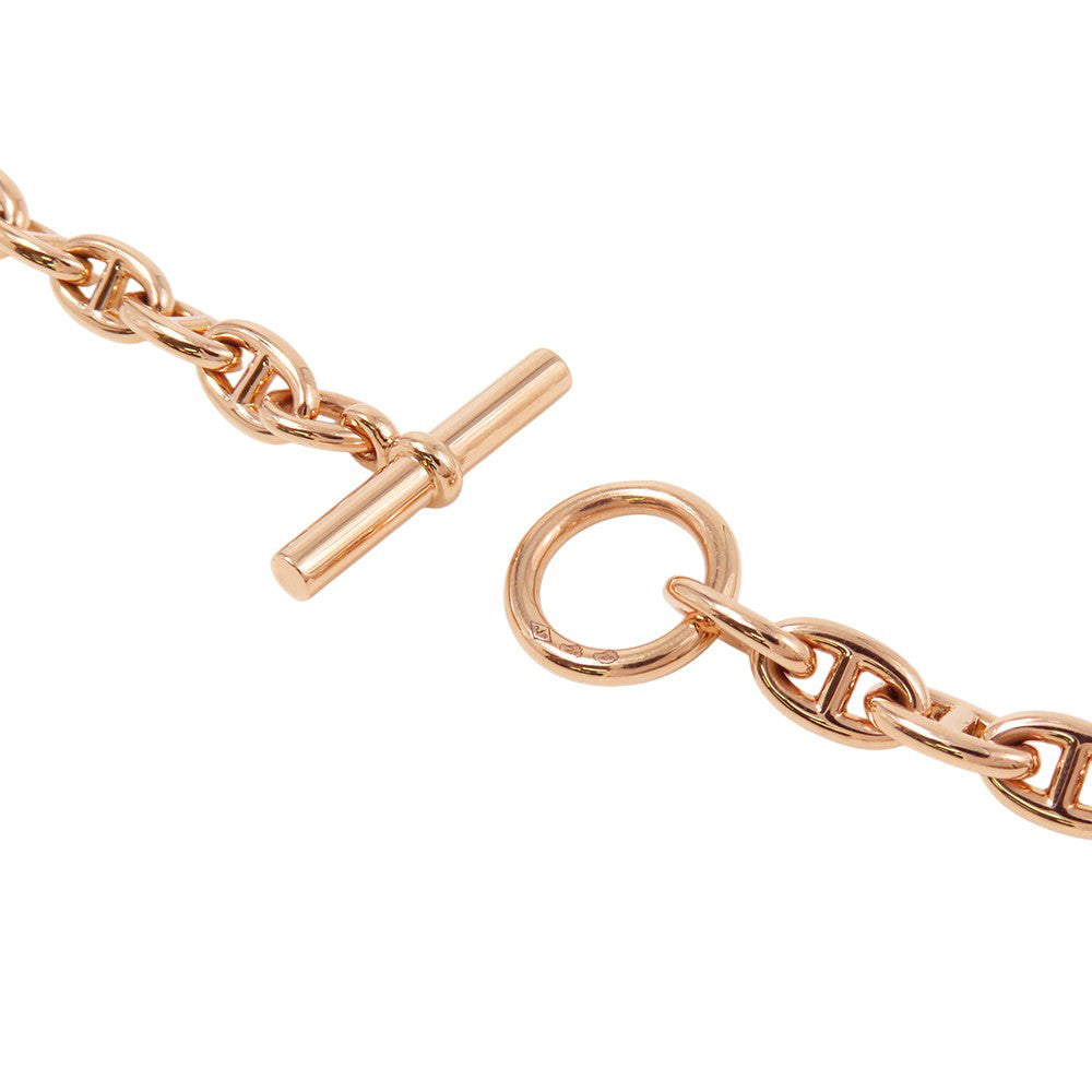 HERMES Chaine d'Ancre Necklace 62 frames Size TPM 18K Pink Gold