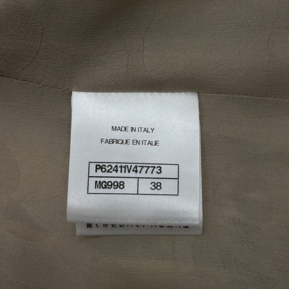 CHANEL Tweed 2-Pocket Collarless Jacket Short Size 38 Ivory/Black/GrayP62411V47773 Wool 38% Acryl23% Polyester18% Linen12% Polyamide7% Alpaca2%