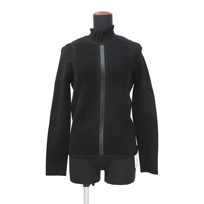 HERMES Knit Size 36 Black4H2669DT Rayon60% Wool 25% Nylon13% Polypropylene1% Polyurethane1%