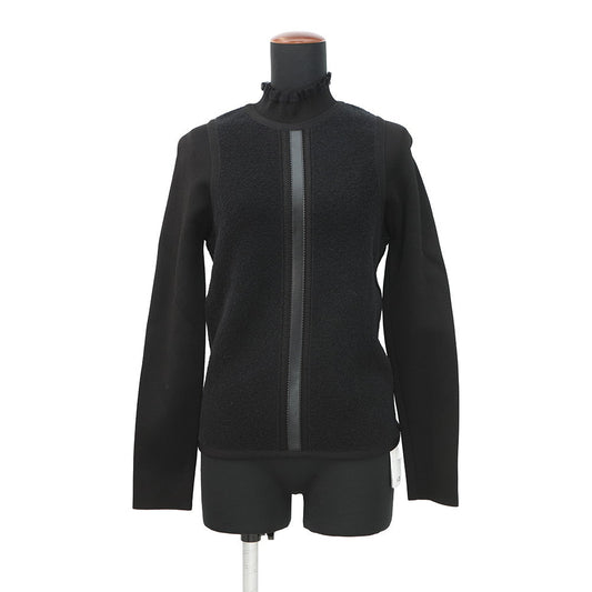 HERMES Knit Size 36 Black4H2669DT Rayon60% Wool 25% Nylon13% Polypropylene1% Polyurethane1%