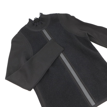 HERMES Knit Size 36 Black4H2669DT Rayon60% Wool 25% Nylon13% Polypropylene1% Polyurethane1%