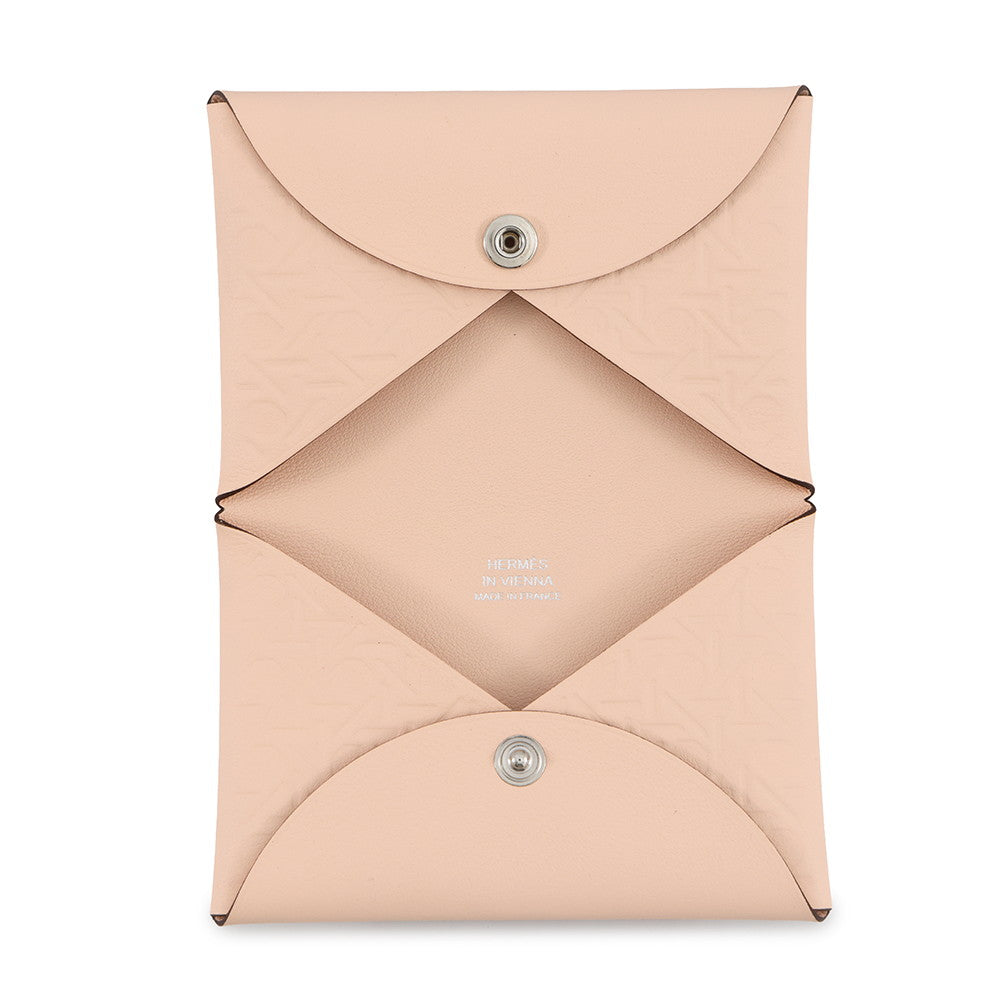 HERMES Calvi Vienna Exclusive Rose Egran Tyne Swift Leather