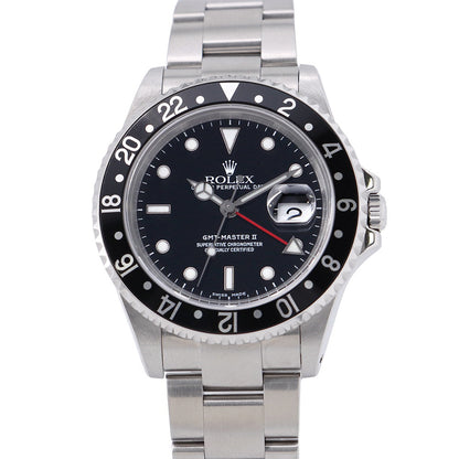 ROLEX GMT MasterII W40mm Stainless Steel Black Dial16710