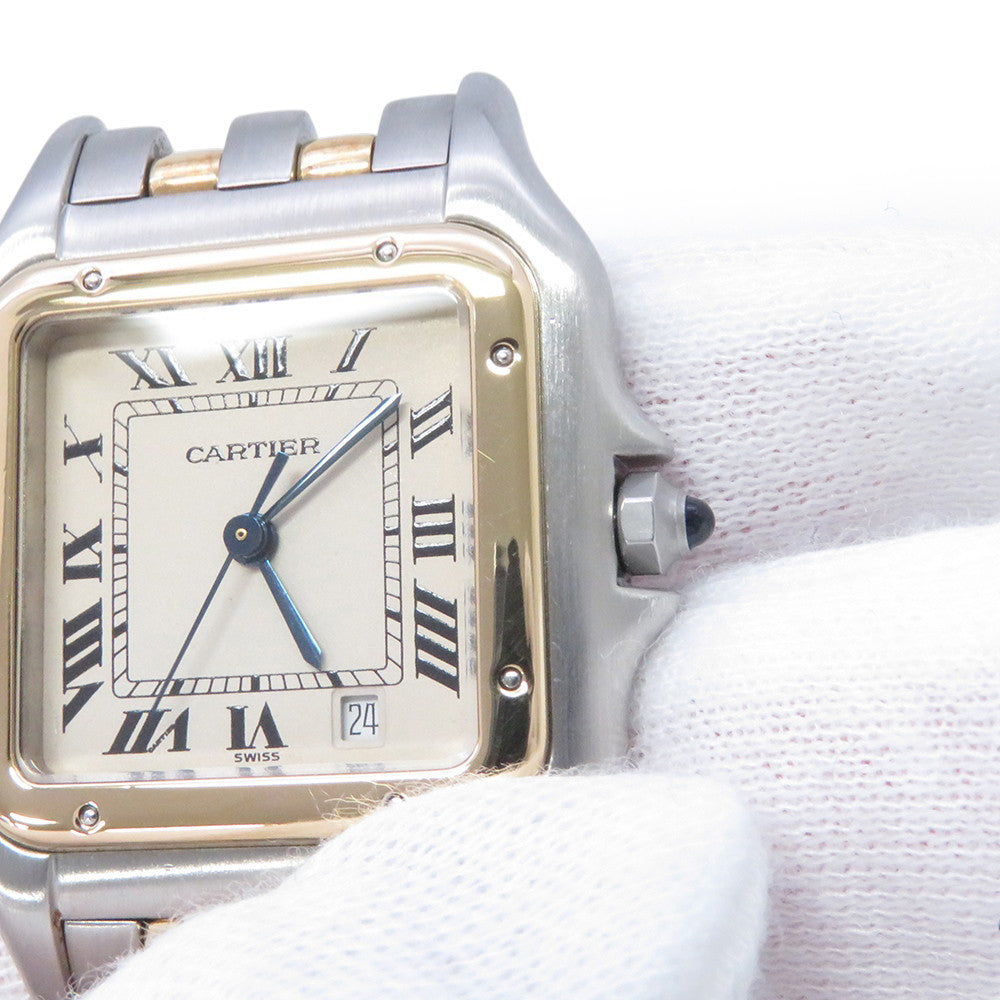 CARTIER PANTHEREMM 2 Row W26.5mm × H26.8mm Stainless Steel K18YG Ivory DialW25028B6