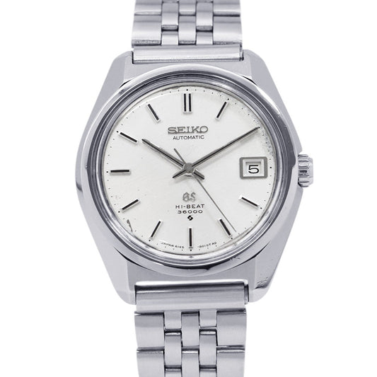 SEIKO Grand Seiko Hi-Beat 36000 61GS Date W37mm Stainless Steel Silver Dial6145-8000